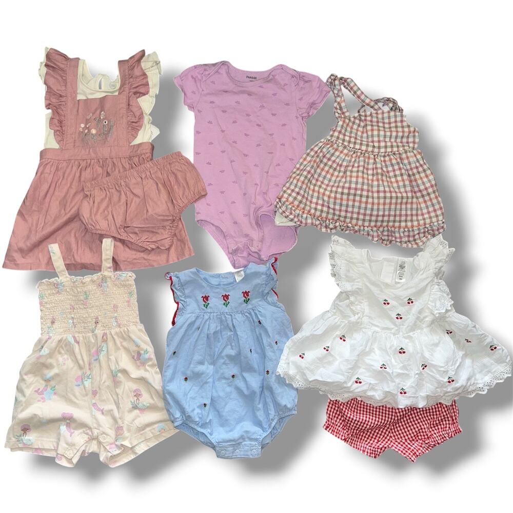 Adorable 10-Piece Baby Girl Resale Clothing Lot (18–24 Months)